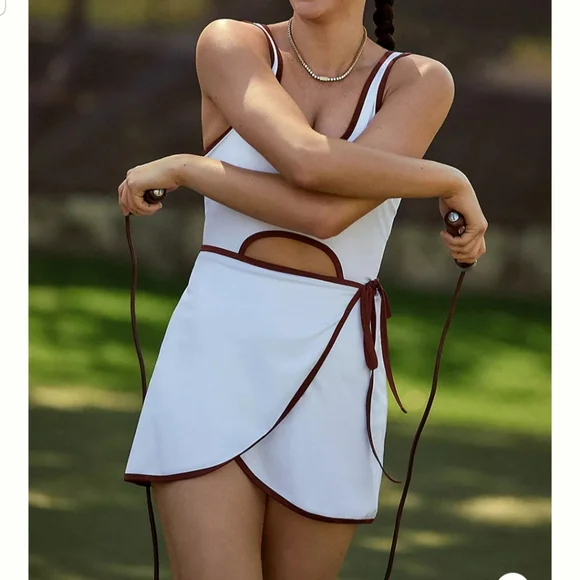 Beach Riot Astrid Anthropologie Sleeveless Skort Wrap Cut Out Dress - Picture 1 of 12